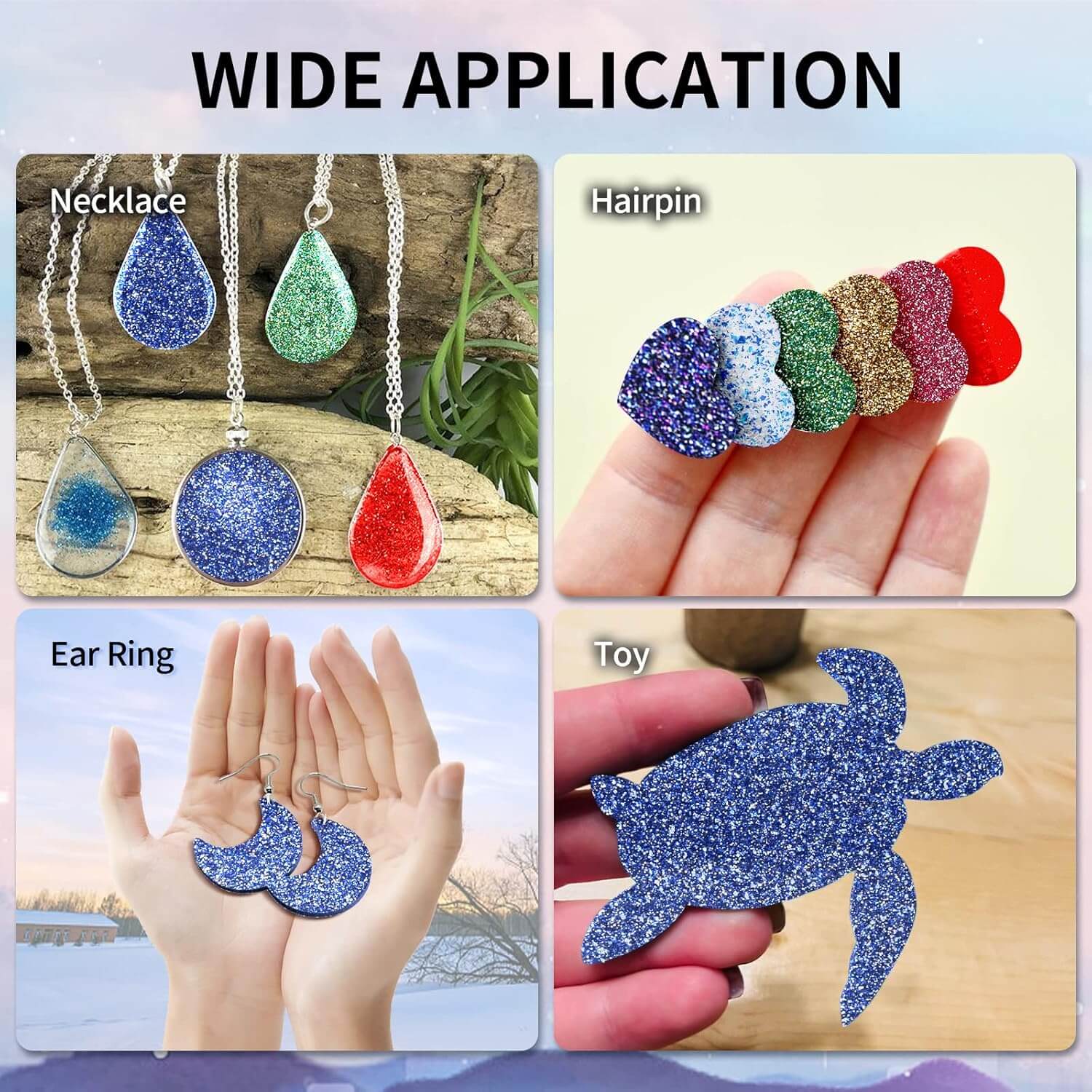 Blue Glitter Acrylic Sheets – 8x12 Inch, 2-Pack (Double-Sided) - Image 4