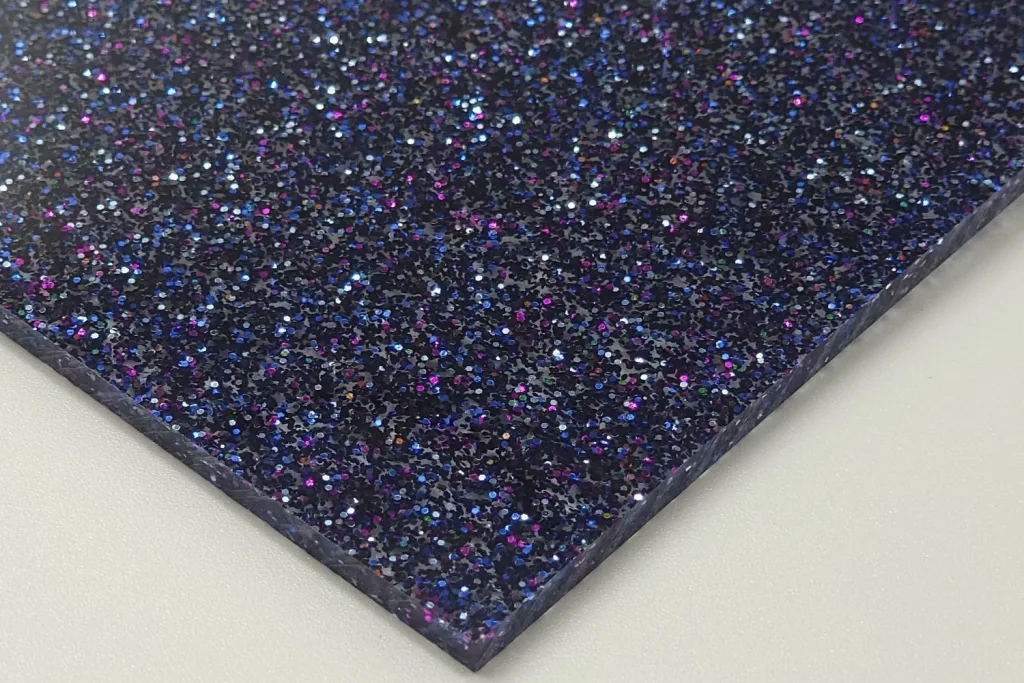 Purple Black Glitter Acrylic1