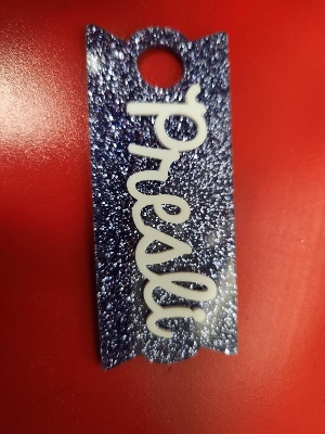 Blue Glitter Acrylic
